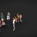 Modern Characters Realistic Characters Scanning Characters Static Characters Scene Material Men Women Foreigners Background Characters 3d model