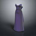 Chic Purple Floor Length Dress With Strapless Design And Flowing Skirt