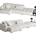 Modern corner sofa multiplayer sofa 3d model