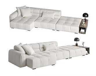 Modern corner sofa multiplayer sofa 3d model