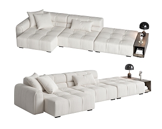 Modern corner sofa multiplayer sofa 3d model