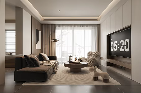 modern living room 3d model
