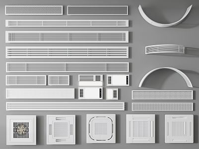 Modern Air Outlet Air Conditioning Outlet Yuba 3d model