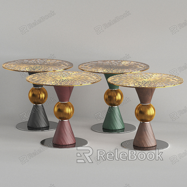 Light Luxury Round Table Coffee Table Side Table model