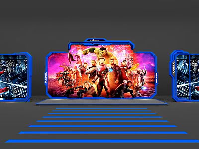 Modern US-Chen Exhibition Board Photo Card Wall DP Point Activity US-Chen Exhibition US-Chen Device Conference Device 3d model