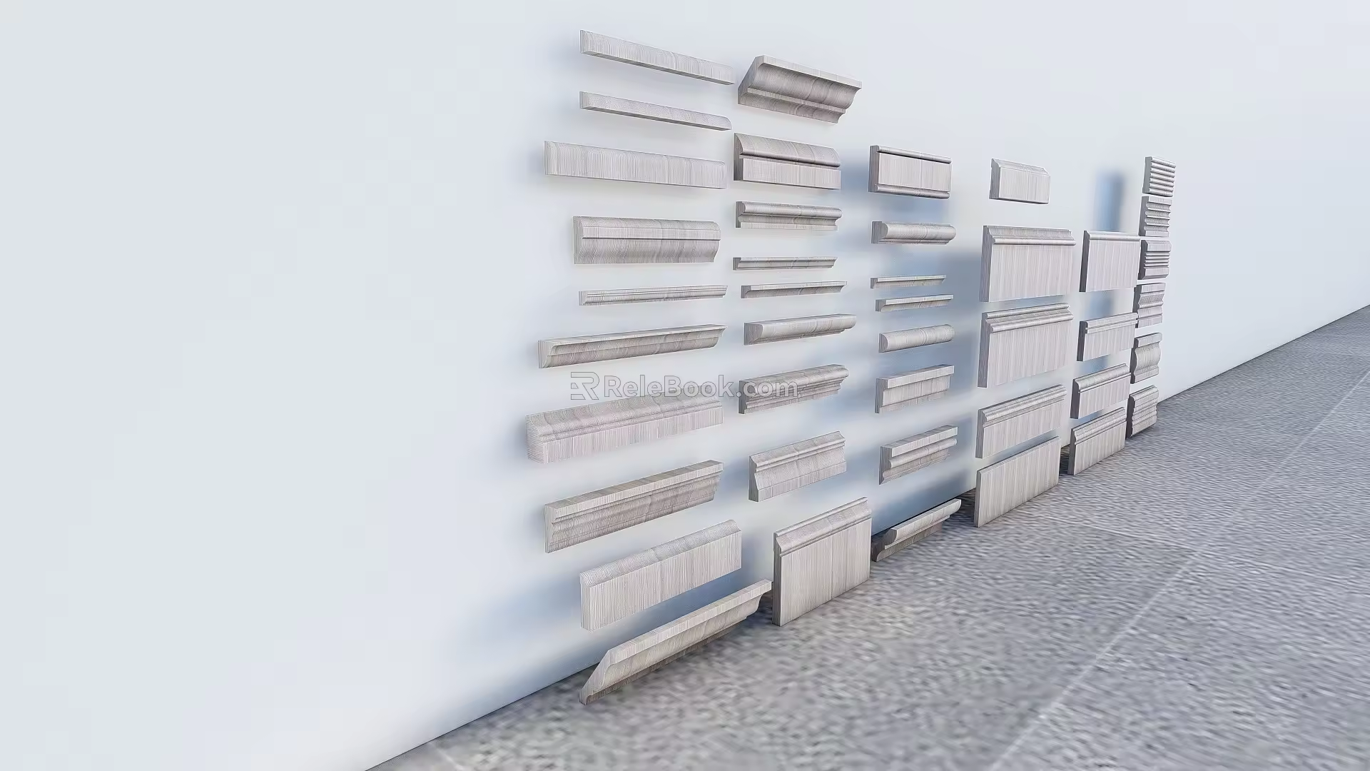 Simple European Corner Line Indoor Ground Line Gypsum Line Skirting Line Decorative Line Ceiling Line Interior Decoration Line 3d model