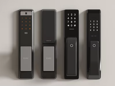 Modern Door Handle Designs With Sleek Black Finish And Contemporary Stylish Features 3d model