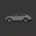 White Sporty SUV With Black Roof And Blue Alloy Wheels Design