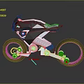 Modern Low Poly Black And White Motorcycle With Geometric Design And Clean Lines