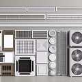 Various Types Of Air Conditioner Vents With Different Designs And Shapes For Home And Office Spaces