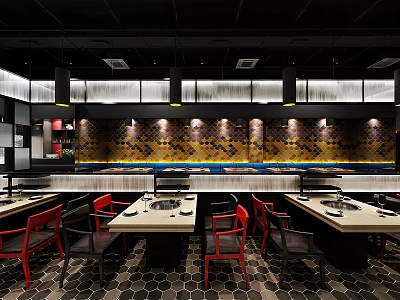 Modern Hot Pot Shop 3d model