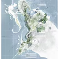 Modern Landscape Architecture Design With Curved Paths And Green Spaces