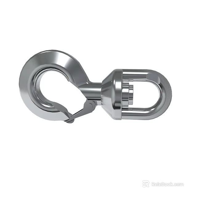Stainless Steel Industrial Connector With Double Ring And Secure Locking Design 3d model 