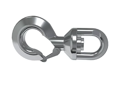 Stainless Steel Industrial Connector With Double Ring And Secure Locking Design 3d model