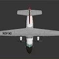 Cosmic Aerospace Spacecraft Model Red White Design RO-40 Twin Engine Wings