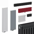 Different Colored Modern Radiators in Various Styles for Home Heating Systems