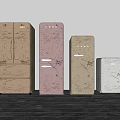 Multiple Colors Standing Refrigerators and Freezers with Modern Design for Home Kitchen