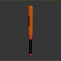 Sports Equipment Orange And Red Baseball Bat With Black Stripes And Comfortable Grip Design