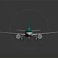 Airbus Passenger Aircraft With Green And White Livery Twin Engine Design