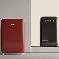 Stylish Red Black Retro Fridges With HUMZ Smeg Brand Design Features