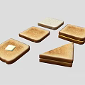 Variety of Toasted and Untoasted Bread Slices with Butter and Textures