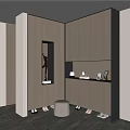 Modern Built in Shoe Cabinet Design With LED Lighting And Display Shelves
