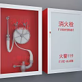 White Cabinet Fire Equipment With Fire Hydrant Fire Hose And Fire Alarm 119