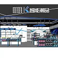 Modern store digital store mobile phone accessories store computer store mobile phone accessories display cabinet in the island display 3d model