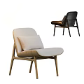 Modern Accent Chairs With Light Gray And Black Upholstery Wooden Frame And Decorative Pillows