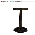 Industrial Style Metal Side Table With Sleek Design And Decorative Base