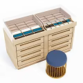 Functional Modern Wooden Storage Cabinet Rack With Multiple Drawers And Stool 3d model