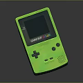 Green Game Boy Color Handheld Gaming Console With Screen Display And Buttons