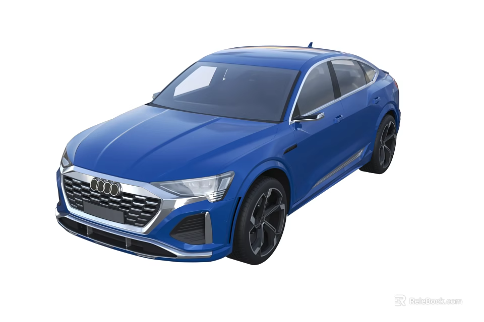 Blue Audi SUV Car With Modern Design Sleek Exterior And Sporty Look 3d model 