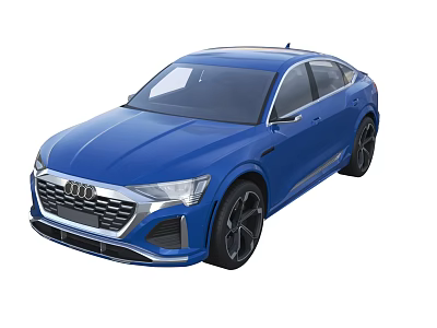 Blue Audi SUV Car With Modern Design Sleek Exterior And Sporty Look 3d model