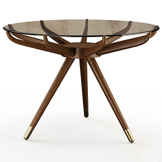 Round table side table 3d model