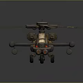 Vintage Military Airplane With Red Lights Weapon Mounts And Dark Background