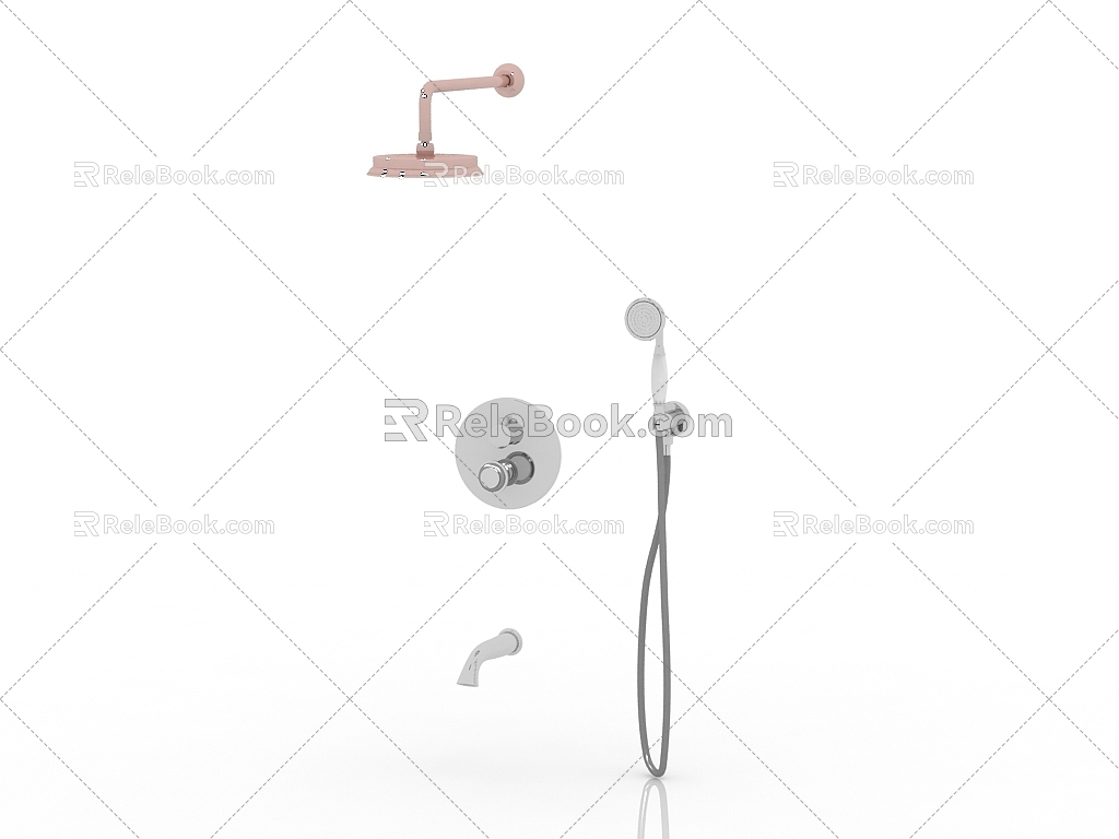 Modern Shower Shower Head 3d model