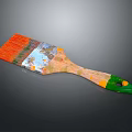 Furniture Paint Brush With Colorful Bristles And Decorative Wooden Handle