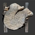 Natural Rustic Wooden Stump Decorative Piece With Authentic Wood Grain For Home Interior