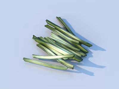Fresh Green Vegetable Strips Crunchy and Healthy for Salads and Snacks 3d model