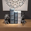 Zebra Book Holder Decoration Ornament 3d model