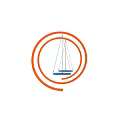 Outdoor Playground Equipment With Double Orange Ring Frames And Blue Swings