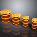 Set of Different Sizes Wooden Storage Buckets for Household Daily Use