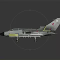 Gray Model Military Fighter Jet Airplane With Wing Mounts And Tail Fin Logo