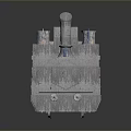 Vintage Steam Train Model With Detailed Metal Texture And Reflective Surface