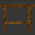 Classic Solid Wooden Bench With Simple Rectangular Top And Sturdy Legs