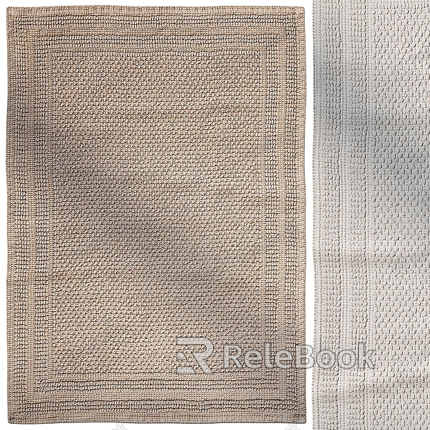 Modern Silent Rectangular Woven Carpet model