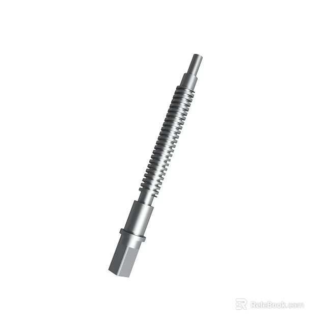 Stainless Steel Threaded Rod For Industrial Mechanical Applications And Machinery Use 3d model 