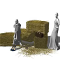 Modern Model Straw 3d model
