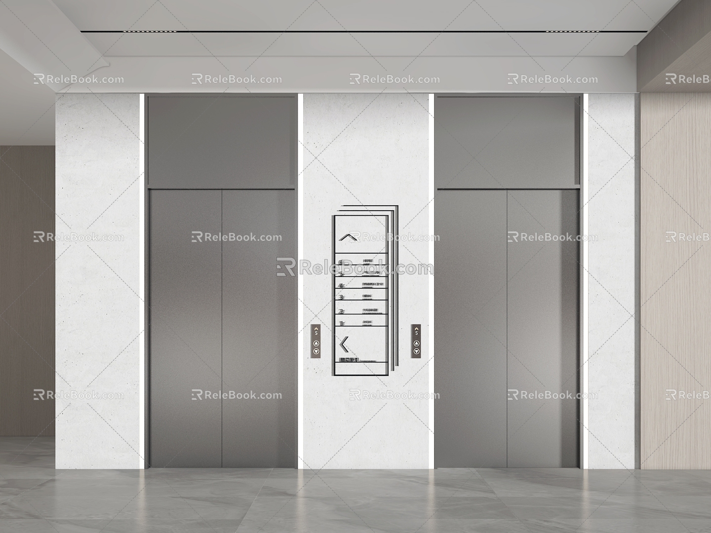 Elevator Hall Elevator Door Elevator Aisle Elevator Hotel Elevator Company Elevator Elevator Hall 3d model